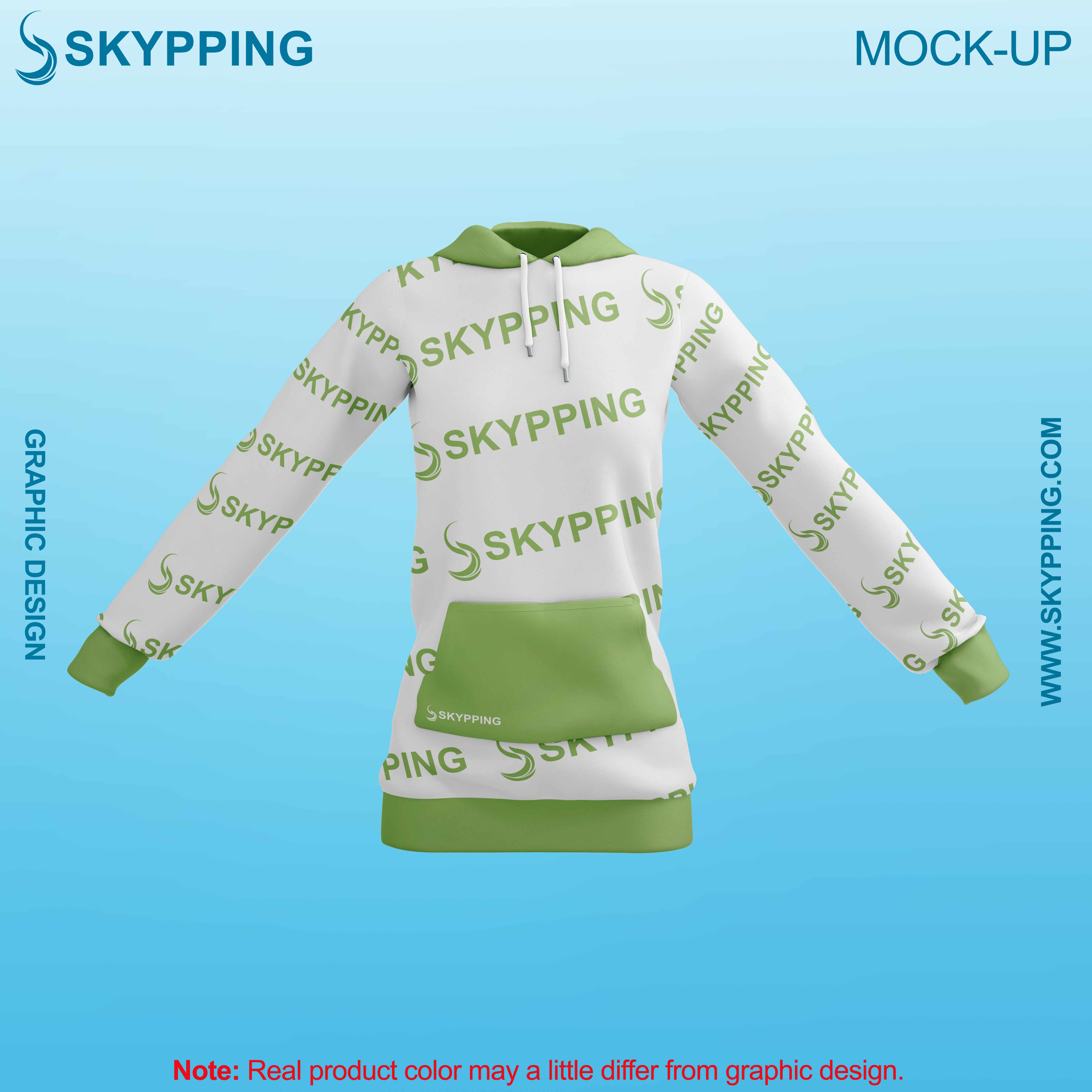 White Combo Pull Over Hoodie with Kangroo Pockets for Women